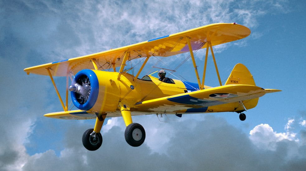 Yellow stunt plane